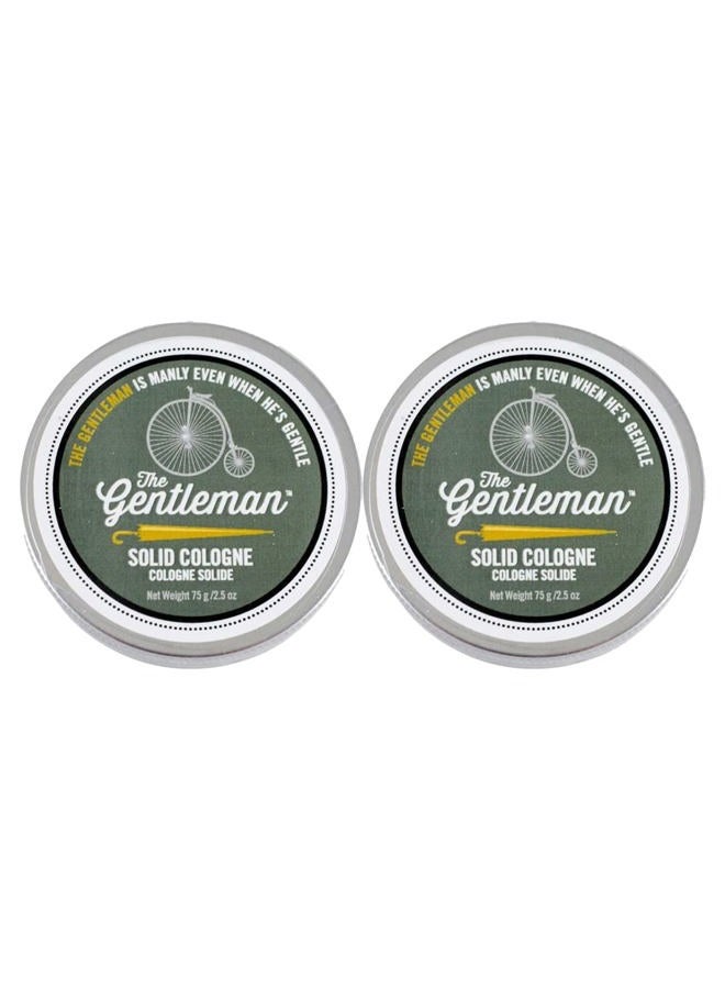 Solid Cologne (The Gentleman) Citrus & Mahogany Scent Vegetarian-Friendly and Paraben-Free 2.5 oz - 2 Pack