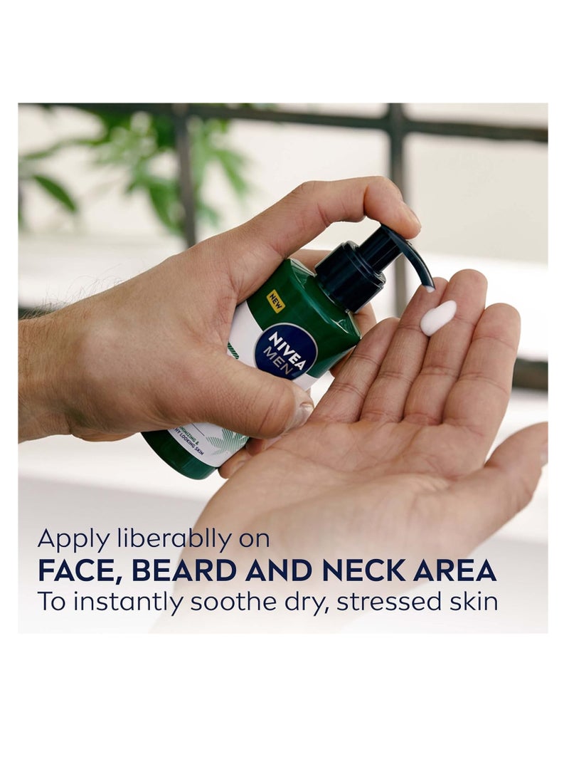 Nivea NIVEA MEN Sensitive Calm Face and Beard Balm, Beard Moisturizer, Face Moisturizer for Men, 5 Fl Oz Pump Bottle  - Image 2