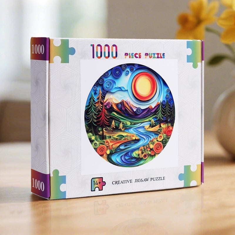 DOCRAGI 1000 Piece Puzzle for Adults - Canyon Sunrise Landscape Jigsaw Puzzles Paper - Brain Teaser Adult Puzzles - Christmas Birthday Gifts for Women/Men - Image 5