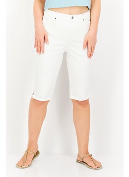 NYDJ Women Regular Fit Mid Rise Capri Stretch Jeans, White  - Image 1