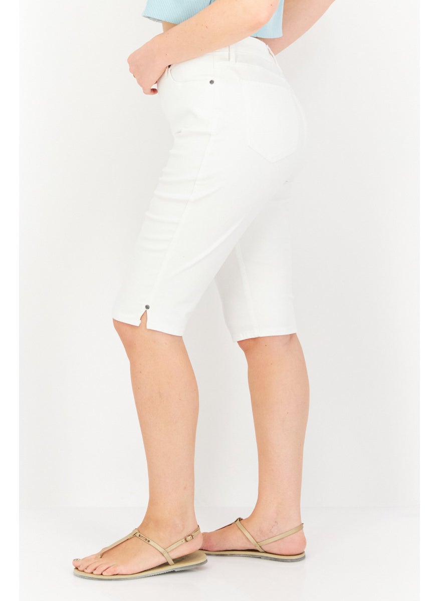 NYDJ - Women Regular Fit Mid Rise Capri Stretch Jeans, White - Image 1