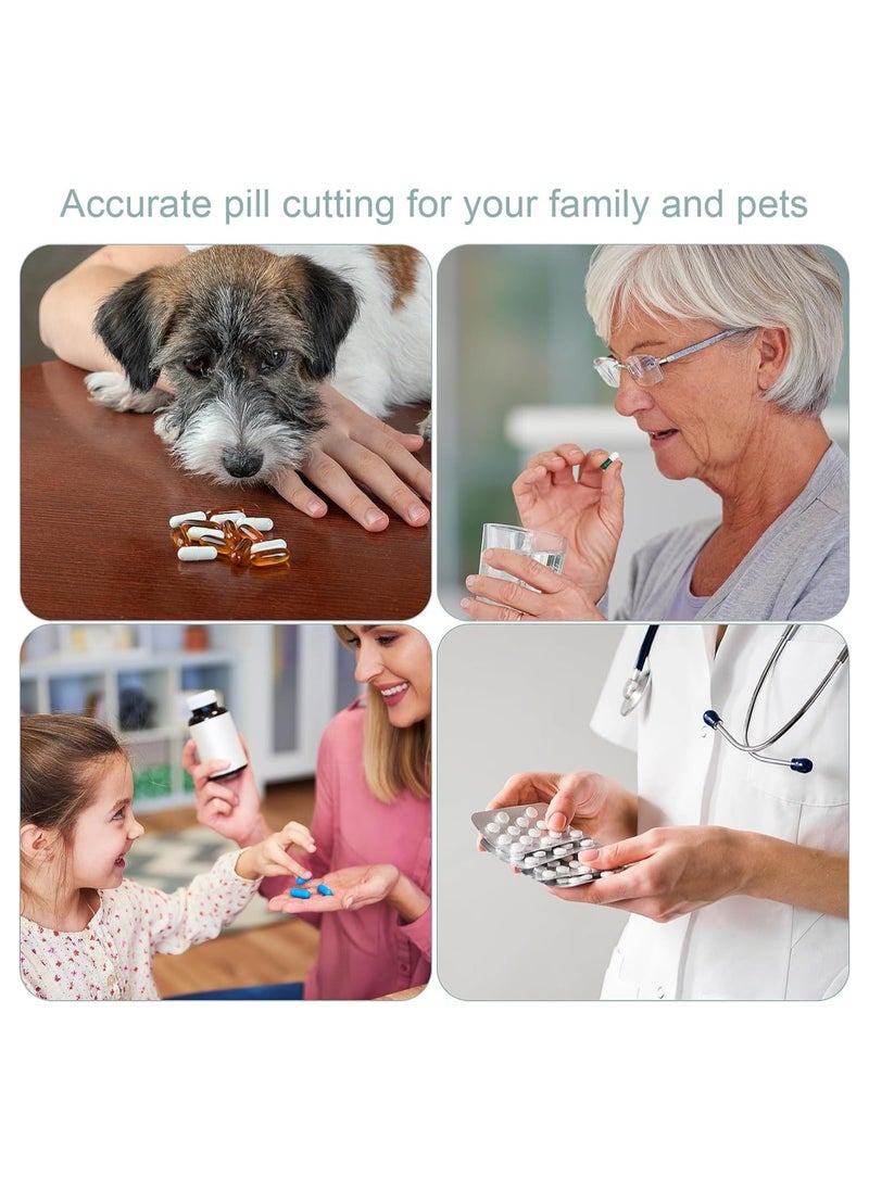 Generic - 3 Pcs Multiple Pill Cutter, Adjustable Pill Cutter Splitter for Small and Tiny Pills with Accurate Pill Alignment, Pill Cutter for Cutting Multiple Pills at a Time - Image 1