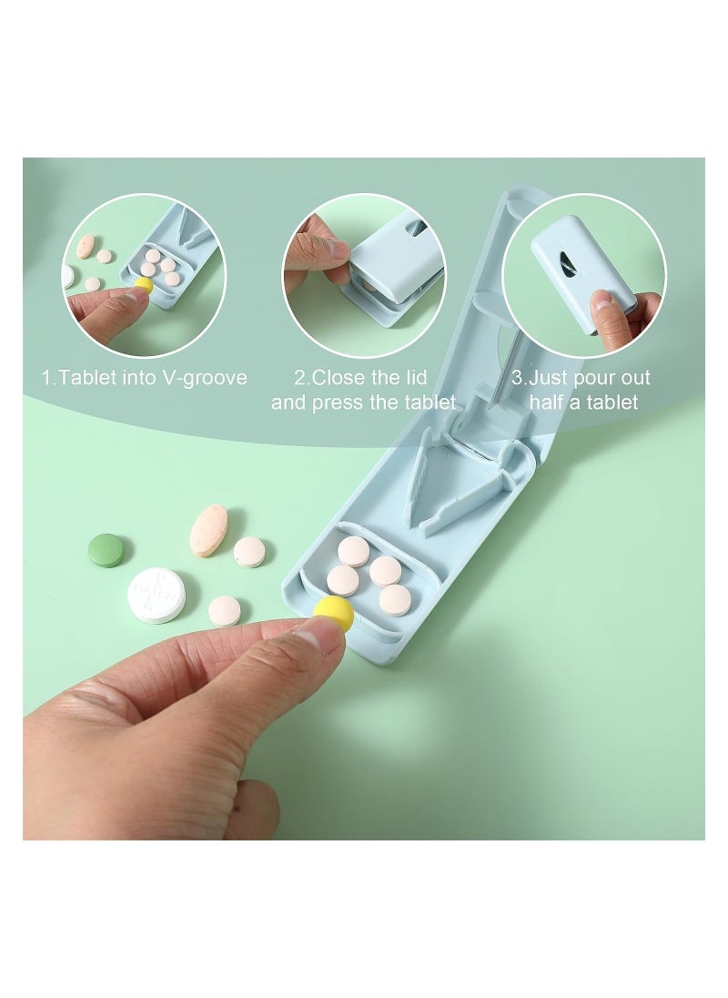 Generic - 3 Pcs Multiple Pill Cutter, Adjustable Pill Cutter Splitter for Small and Tiny Pills with Accurate Pill Alignment, Pill Cutter for Cutting Multiple Pills at a Time - Image 1