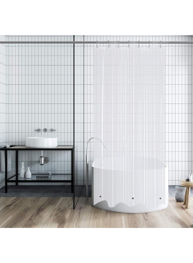 Mrs Awesome Mrs Awesome 36x78 Small Stall Shower Curtain Liner with 3 Magnets Clear PEVA 8G Thick & Heavy Duty, Waterproof, Narrow Stall Size 36 x 78 inches, Clear  - Image 5
