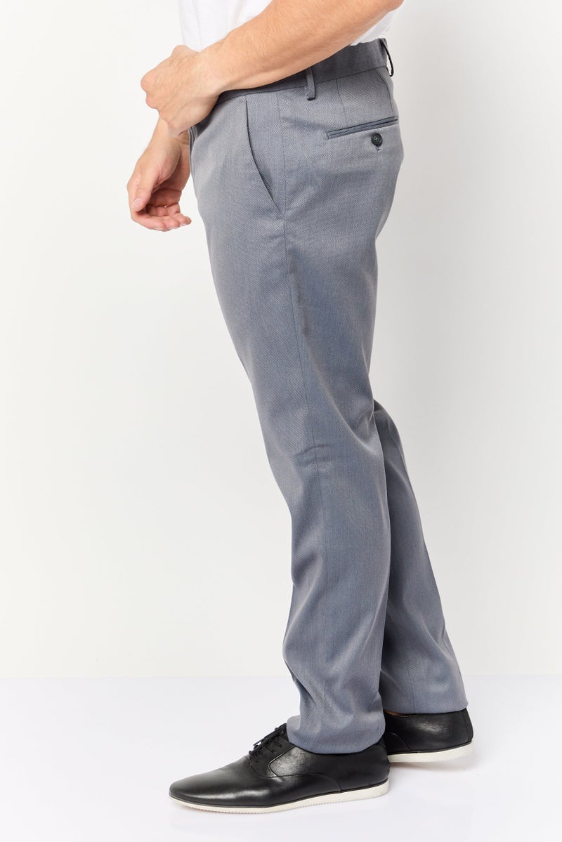 Celio سروال رسمي ضيق للرجال من شامبر، رمادي داكن - Image 3