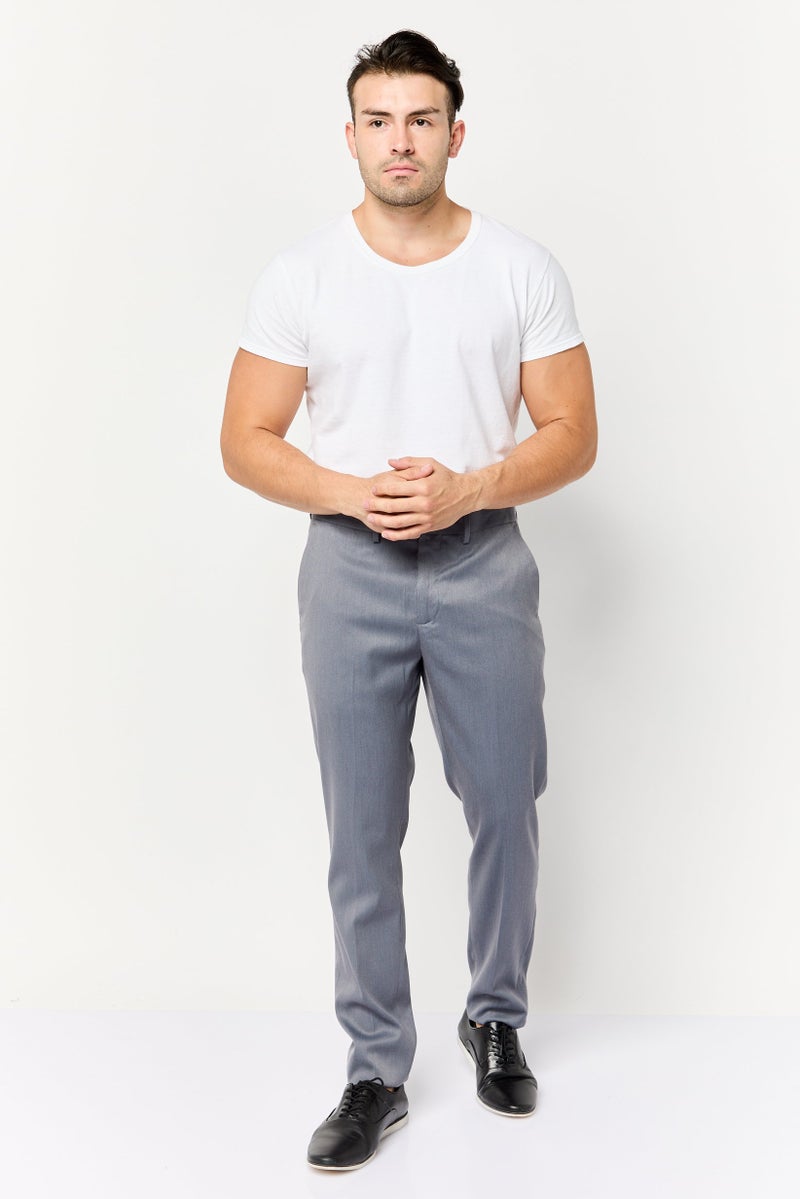 Celio سروال رسمي ضيق للرجال من شامبر، رمادي داكن - Image 2