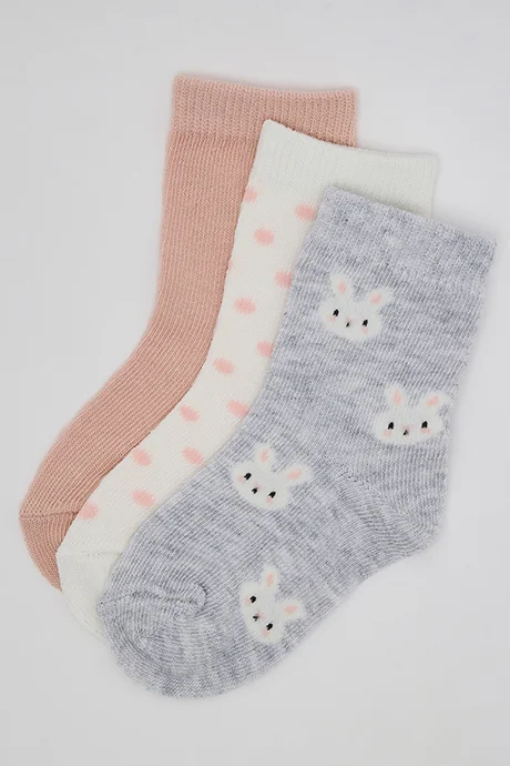 أر أند بي 3 Pack Printed Crew Socks