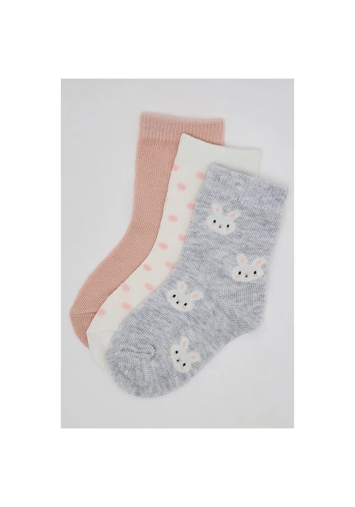 R&b 3 Pack Printed Crew Socks