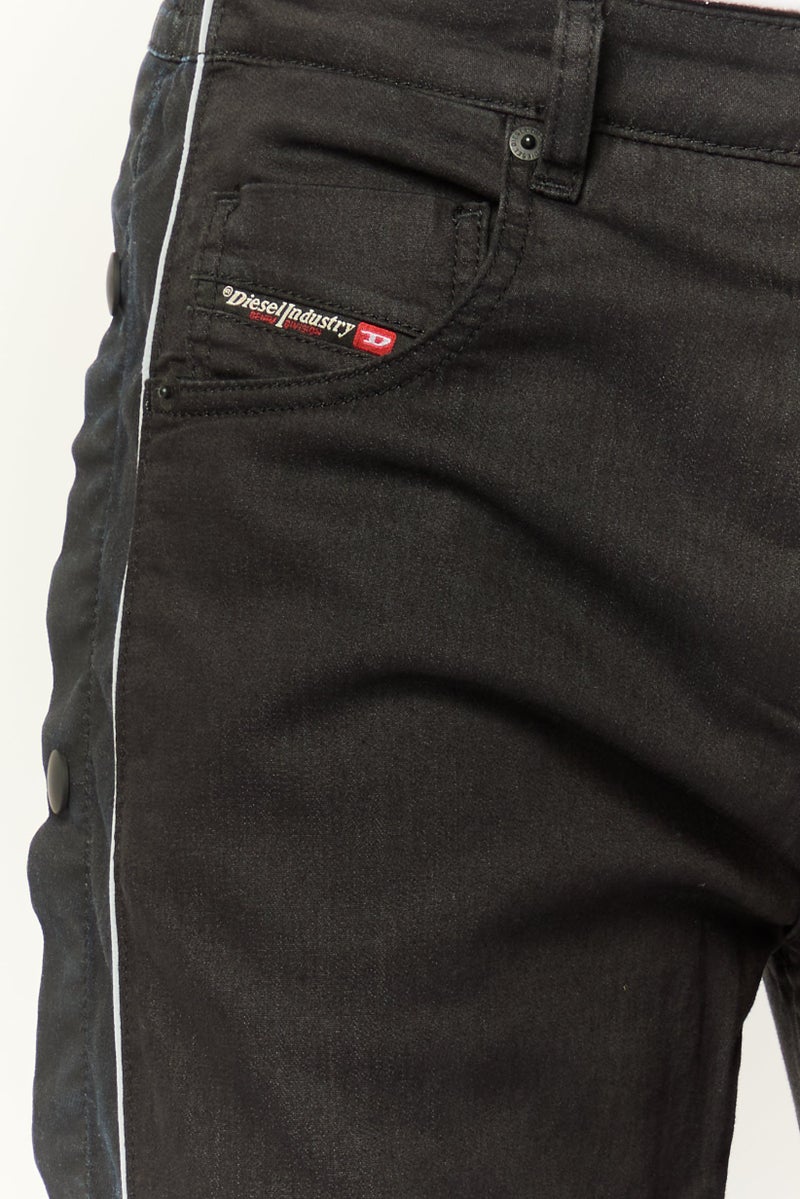 DIESEL Men Regular Fit Solid Straight Leg Pants,  Black - Image 3