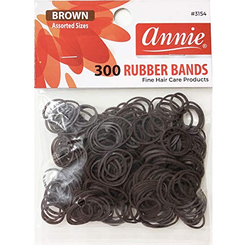 Annie 300 Rubber Bands Assorted Size Brown 3154 - Image 1