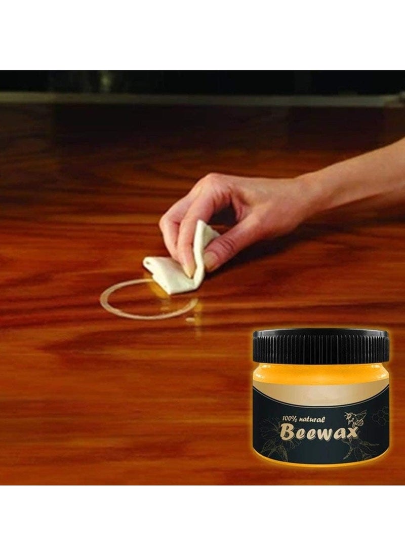 Generic - 2pc wood seasoning beewax traditional beeswax polish furniture care complete solution beeswax suitable for furniture floors tables cabinets - Image 1