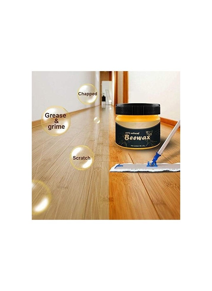 Generic - 2pc wood seasoning beewax traditional beeswax polish furniture care complete solution beeswax suitable for furniture floors tables cabinets - Image 1
