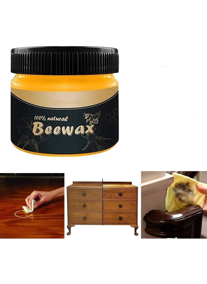 Generic - 2pc wood seasoning beewax traditional beeswax polish furniture care complete solution beeswax suitable for furniture floors tables cabinets - Image 1