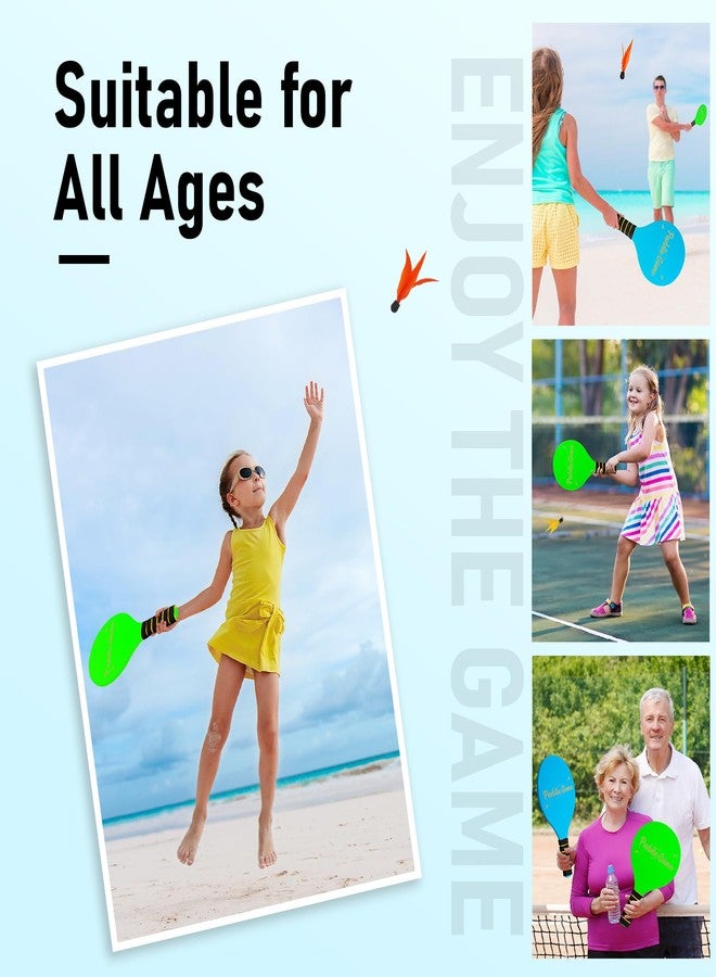 EVERICH TOY Paddle Ball Set – Indoor & Outdoor Racket Game for Kids, Teens, and Adults, Badminton & Camping Games Essentials, Fun for Beach, Yard, and Lawn Play All Year Round - Image 4