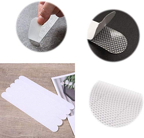 KPNG Bathtub Stickers Non-Slip,Safety Shower Treads Strips,Gritty Textured Slip-Resistant Treads,Bathroom Tubs Showers Strips Anti Skid Tape Mat for Shower,Tub,Steps (Clear) (Pack of 15, White) - Image 3
