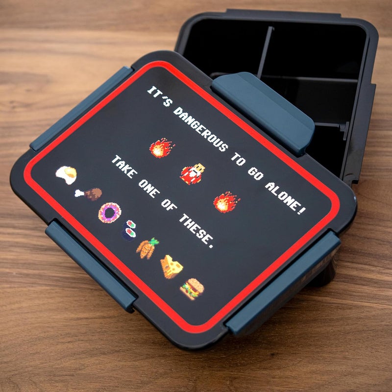 getDigital Its Dangerous to go Alone Lunchbox  Bento Box with up to 4 Customizable Compartments for Retro Video Gaming and Arcade Fans  Black Plastik Dishwasher  Microwave safe - Image 2
