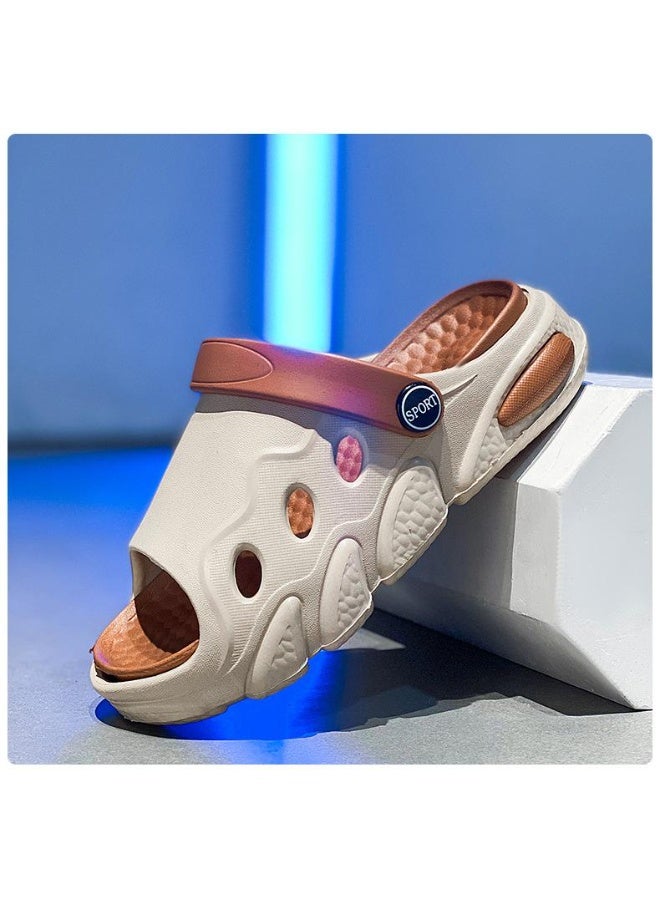 NIBEMINENT Children's Summer Lightweight Breathable Slip-On Sandals Indoor Outdoor Wear Home Slippers Boys Girls Flat Slippers  - Image 3