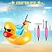 Deekin 50 Pcs Inflatable Duck Drink Floats Reusable Cute Pool Drink Holders Set Lightweight Inflatable Float Cup Coasters with a Pump for Summer Pool Party Hot Tubs Lakes Oceans for Adults - Image 4