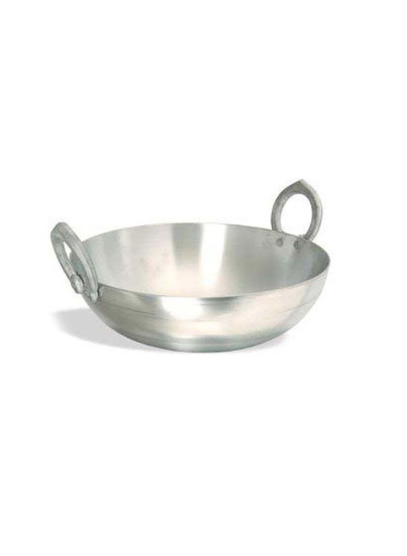 Chefline Aluminium Flat Bottom Kadai, 26 cm, NDJ