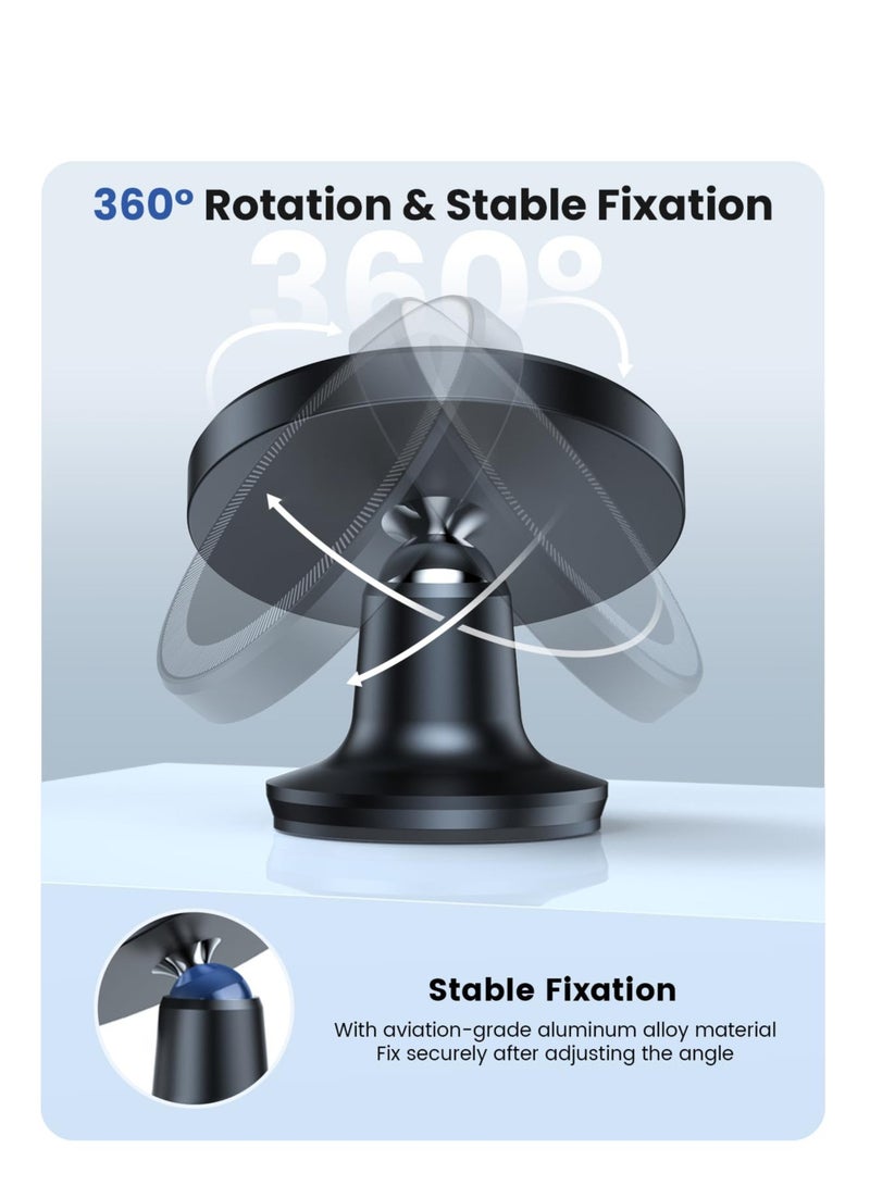 Excefore Magnetic Car Phone Holder Mount, Compatible with Mag safe Car Mount, Suitable for iPhone 15 14 13 12 Pro Max Mini & All Cell Phones - Image 5