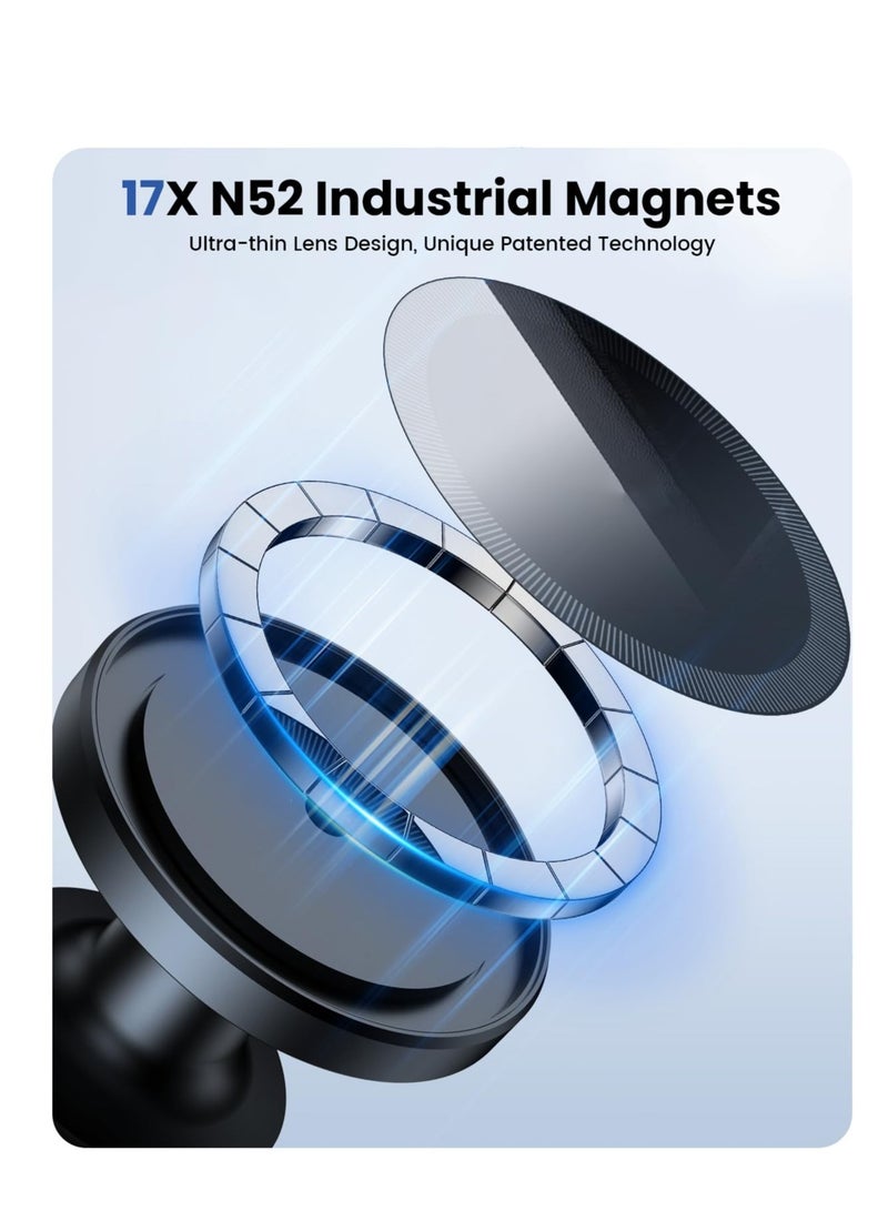 Excefore Magnetic Car Phone Holder Mount, Compatible with Mag safe Car Mount, Suitable for iPhone 15 14 13 12 Pro Max Mini & All Cell Phones - Image 3