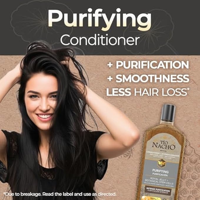 Tio Nacho PURIFYING CONDITIONER WITH ROYAL JELLY AND INFUSED WITH BOTANICAL STEM CELLS FOR INTENSE HAIR AND SCALP PURIFICATION + DETOXIFYING BALANCE, 14 FLUID OUNCES - Image 3