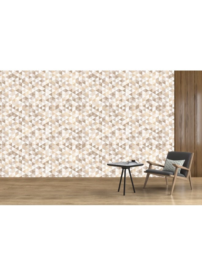 Home Gallery Seamless Texture Of Small Triangular Tiles Set In Even Fabric Wallpaper Covers An Area ​​Up To 4.2Mx3M With Adhesive  And Smoothing Tool - Image 2