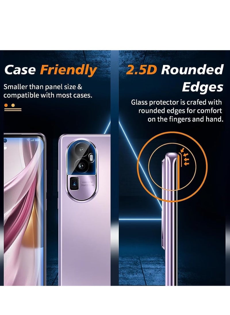 vesus 2-Pack 5D Clear Tempered Glass Screen Protector for OPPO RENO 7 Z â€“ Ultra HD, Full Edge-to-Edge Coverage, 9H Hardness, Anti-Scratch, Smudge Resistant, Bubble-Free, Case Friendly, Easy Installation for OPPO Smartphones - Image 4