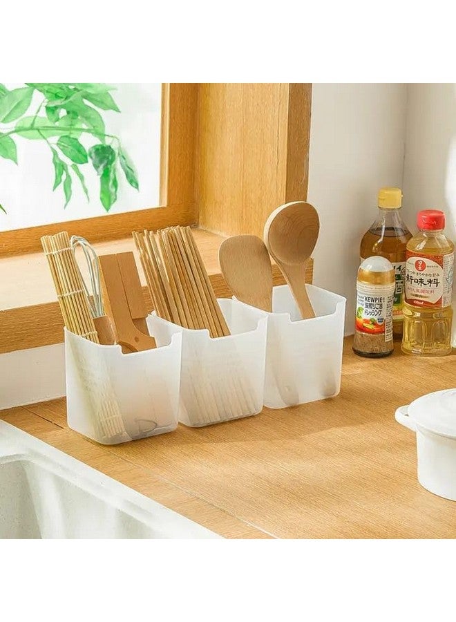 Clazkit صناديق تخزين كلوزكيت متعددة الأغراض لحفظ المساحة - منظم باب الثلاجة الجانبي للثلاجة للمطبخ والحمام والقرطاسية والمواد الصحية - مجموعة شفافة من 6 - Image 5