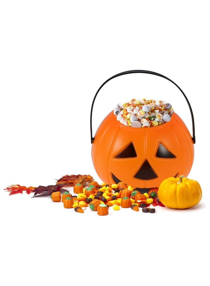 JOLLITY LLC Halloween Pumpkin Bucket for Trick or Treat Candy Collection with Holder Party Decorations 17 CMS (Bucket 2 pcs) - Image 2