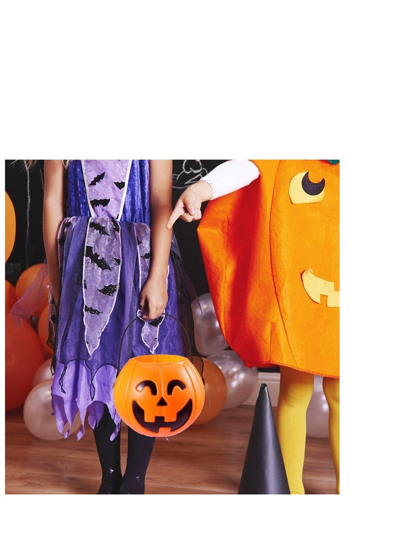 JOLLITY LLC Halloween Pumpkin Bucket for Trick or Treat Candy Collection with Holder Party Decorations 17 CMS (Bucket 2 pcs) - Image 5