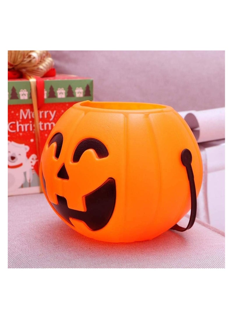 JOLLITY LLC Halloween Pumpkin Bucket for Trick or Treat Candy Collection with Holder Party Decorations 17 CMS (Bucket 2 pcs) - Image 4