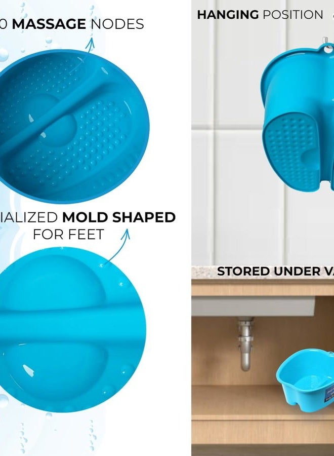 Mantello Foot Bath, Extra Large, Foot Soaking Tub - Pedicure Bowl - Foot Soak Tub (Blue) - Image 2