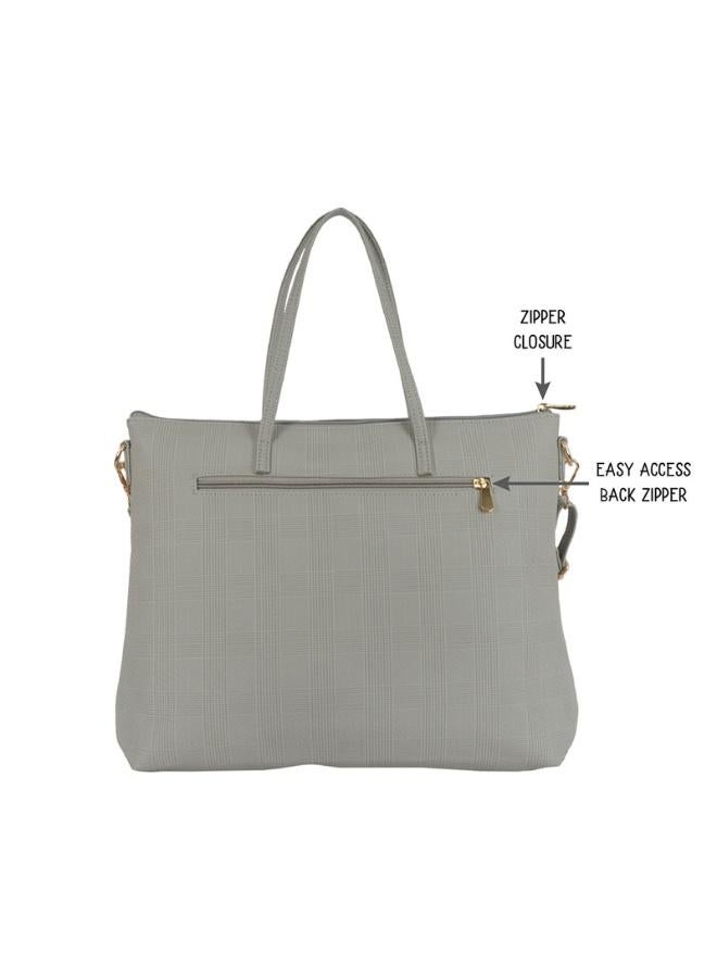 Baggit Women Grey Laptop Handbag Large Size | Ladies Office Work Sling Bag - Image 4