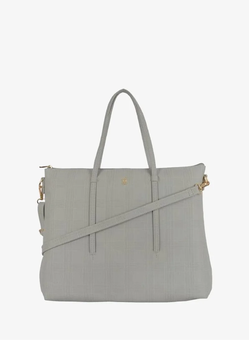 Women Grey Laptop Handbag Large Size | Ladies Office Work Sling Bag