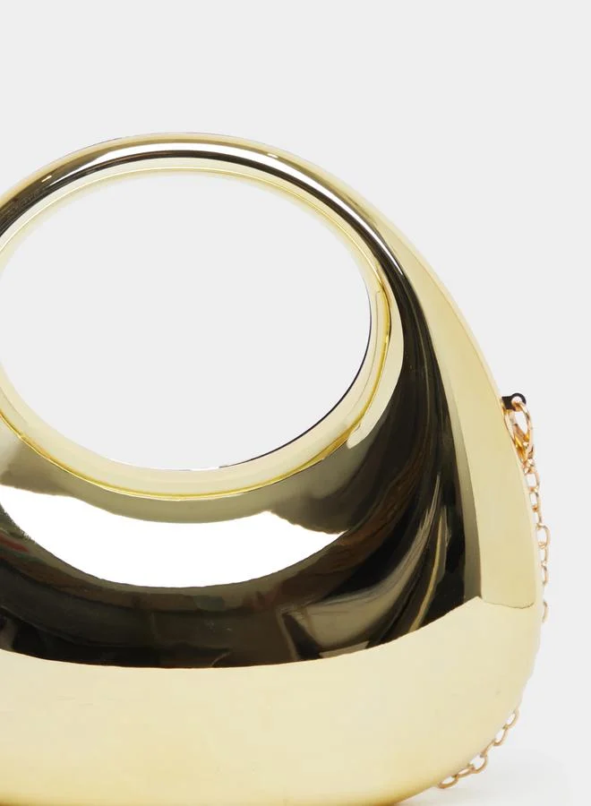 Styli Metallic Handbag with Chain Strap