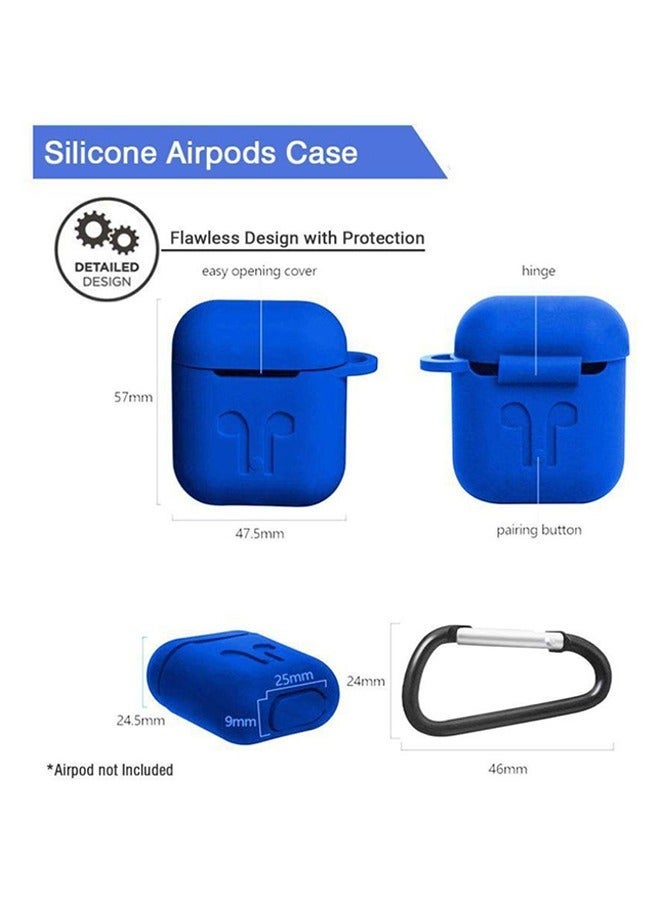 Protective Silicone Case Cover For Apple AirPods With Carabiner - Image 5