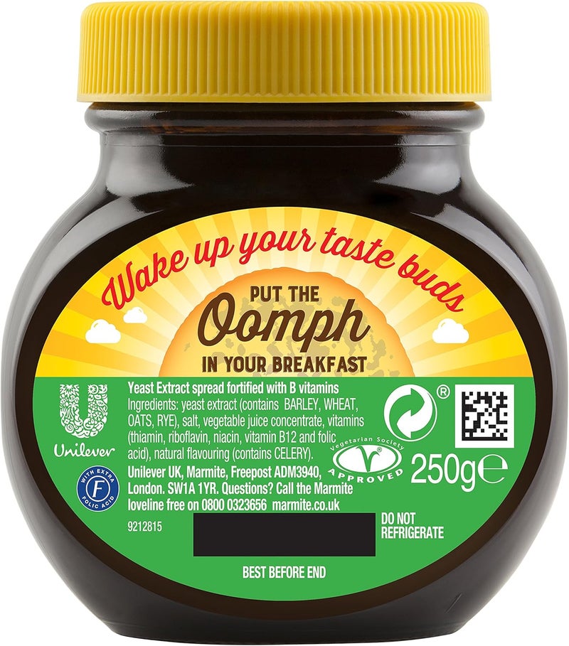 Marmite Yeast Extract Spread 250g - Iconic British Breakfast Spread Rich in B Vitamins - Image 3