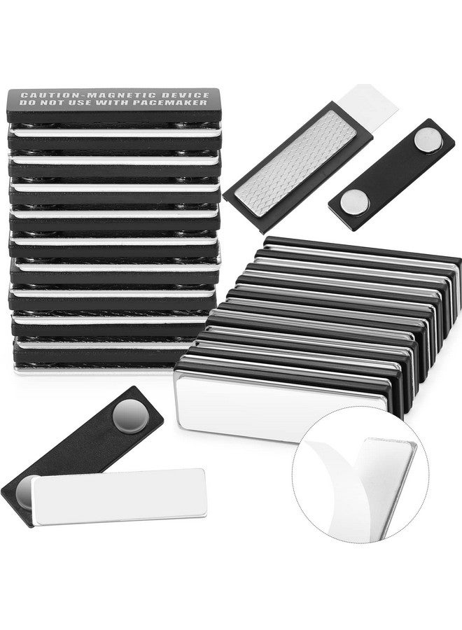 Chinco 100 Pieces Magnet Name Tag Badge Magnetic Name Tags Adhesive Badge Holders Pin Magnet Back Name Id Badge Magnets For Jacket Shirt School Hotel Trade Shows Office - Image 1