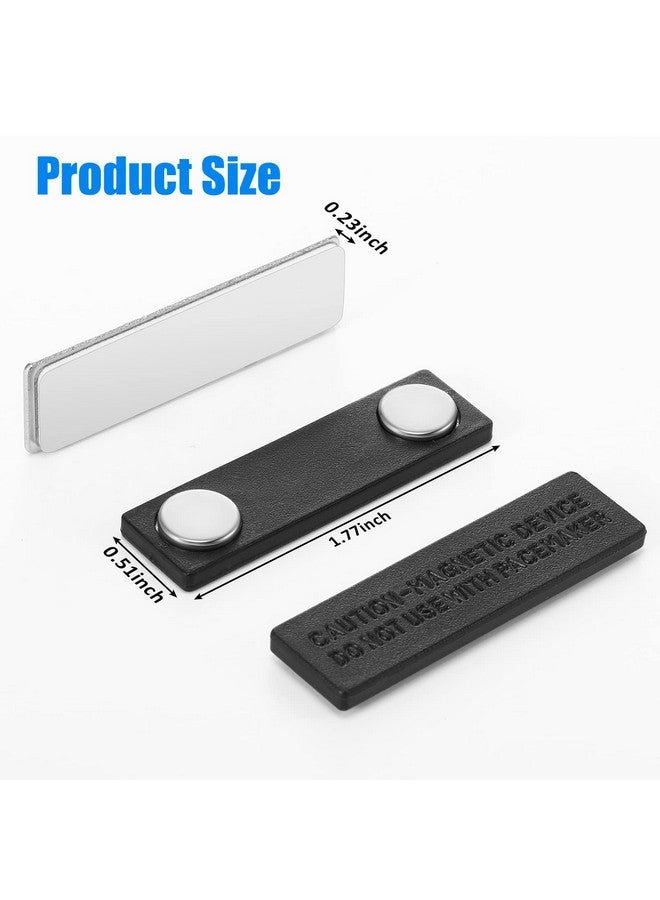 Chinco 100 Pieces Magnet Name Tag Badge Magnetic Name Tags Adhesive Badge Holders Pin Magnet Back Name Id Badge Magnets For Jacket Shirt School Hotel Trade Shows Office - Image 2