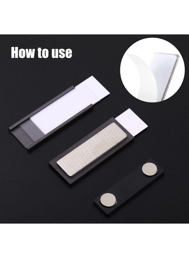 Chinco 100 Pieces Magnet Name Tag Badge Magnetic Name Tags Adhesive Badge Holders Pin Magnet Back Name Id Badge Magnets For Jacket Shirt School Hotel Trade Shows Office - Image 3