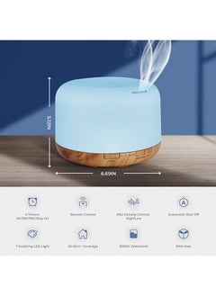NIBEMINENT Essential Oil Diffuser Blue/Wood 500ml  - Image 3