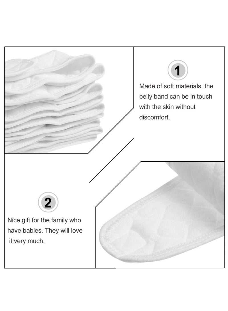SYOSI Baby Umbilical Cord Belly Band Cotton Umbilical Cord Suitable for Newborn Babies 10Pcs (White) - Image 3