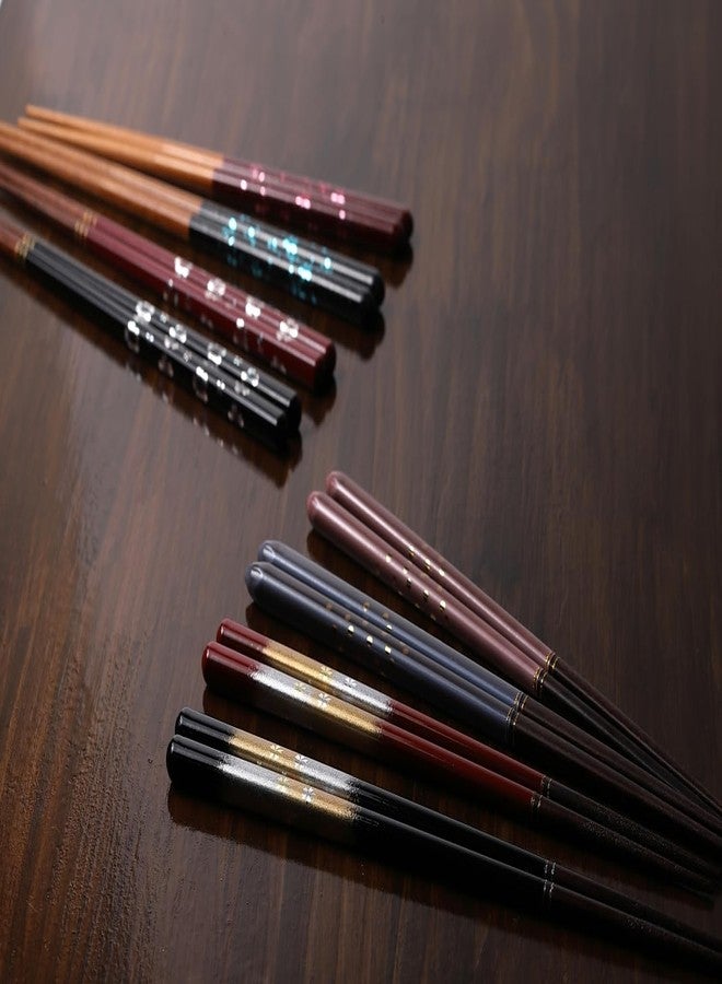 Terra Distribution Japanese Chopsticks Set of 2 Pairs [Made in Japan] - Metallic Foil Finish Lacquered Wooden Chopsticks (Cherry Blossom Delight 2prs (MK055)) - Image 5