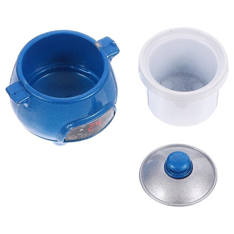 Blue Miniature Electric Rice Cooker Model Dollhouse Kitchen Decor Accessory - Image 2