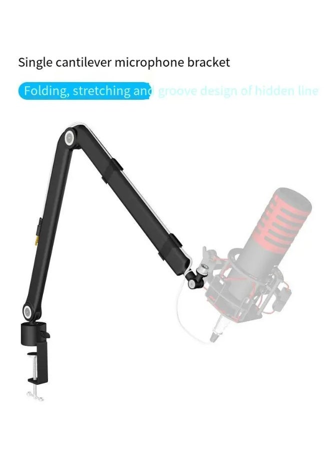 ZFSZ Professional Heavy-Duty Microphone Boom Arm with Extension Riser Pole, Desk-Mounted Suspension Stand, C-Clamp, and 5/8" Adapter for Studio, Streaming & Gaming - Image 5