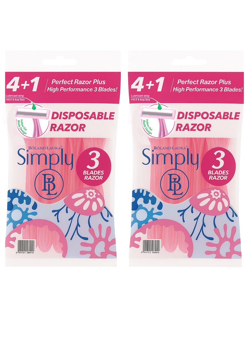 BOLAND LAURA Simply 3-blade razor, 5 pieces, 2 packs - Image 1