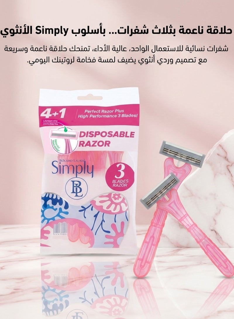 BOLAND LAURA Simply 3-blade razor, 5 pieces, 2 packs - Image 2