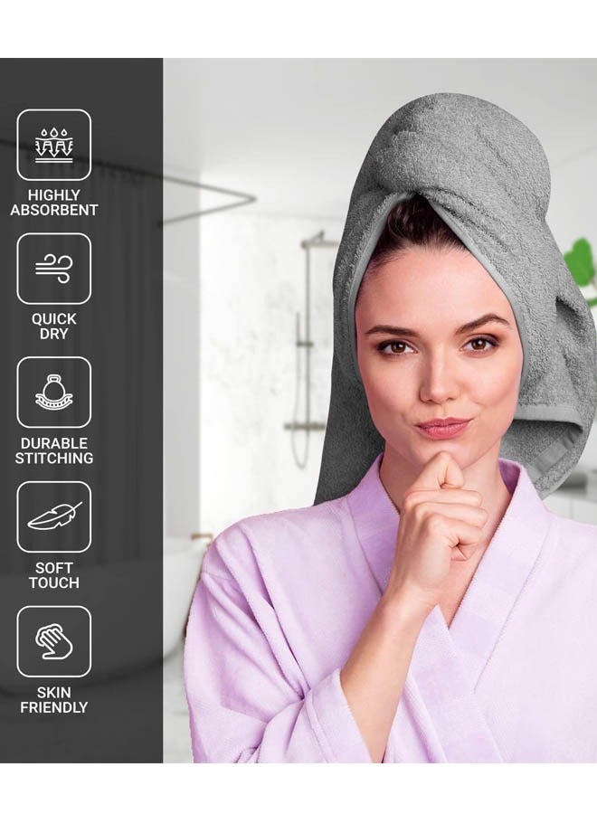 Kingston Premium Quality High Absorbent Bath Towel Set 2 Bath Towels 2 Hand Towels And 4 Wash Cloths Combo Pack of 8 Grey - Image 3