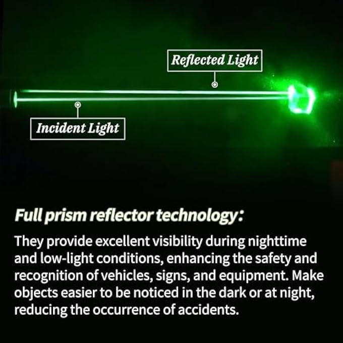 20 PCS REFLECTIVE STICKERS MADE OF 3M DG3, SUPER REFLECTION, SAFETY REFLECTIVE TAPE FOR CAR TRAILER TRUCK BIKE MOTORCYCLE, FLUORESCENT YELLOW-GREEN, OUTDOOR WATERPROOF (3.15'' X 1.18'') - Image 5